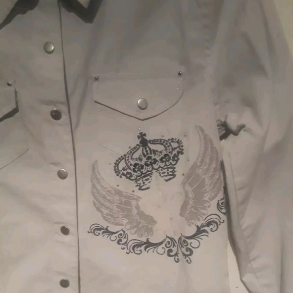 Star Ride Snap Button Shirt Girls Medium 10 - 12 - Picture 5 of 8